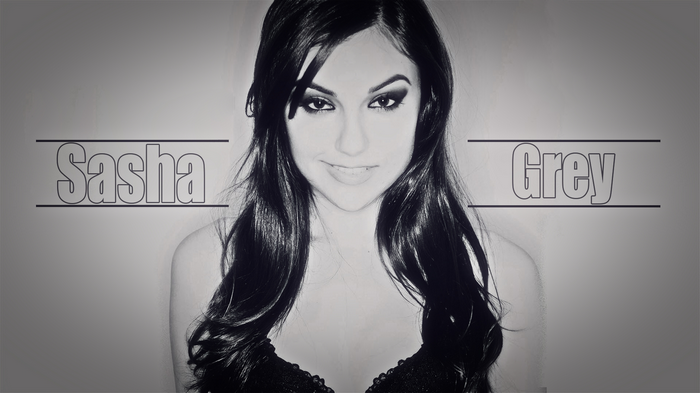 Sasha Grey portrait with text overlay