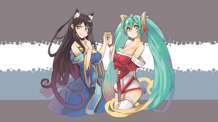 Ahri and Sona from League of Legends