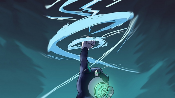 Poliwrath using Water Gun attack
