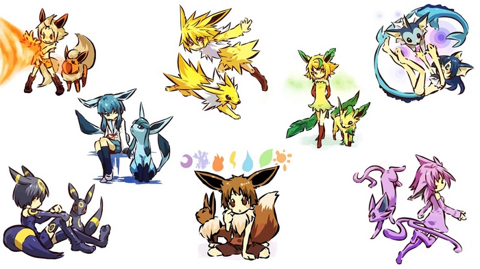 Eeveelutions and Eevee Humanoid Characters