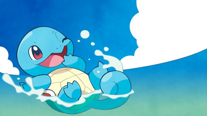 Squirtle swimming in water
