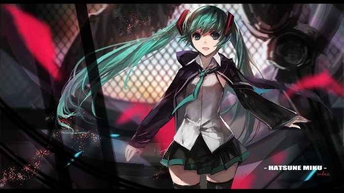 Hatsune Miku with Aqua Hair and Eyes