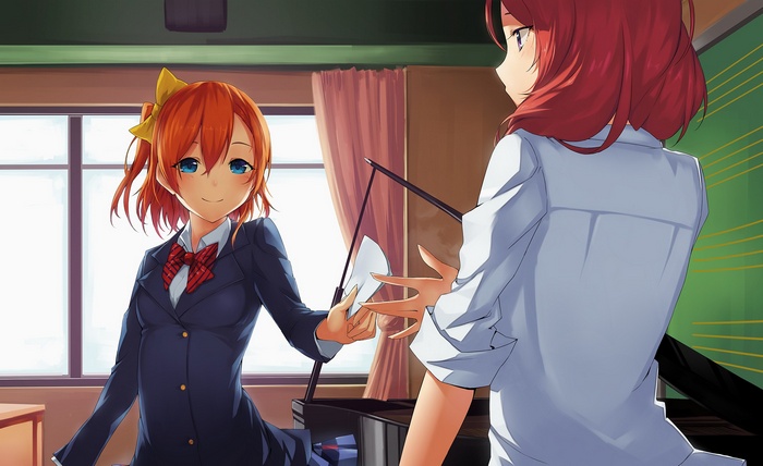Nishikino Maki and Kousaka Honoka from Love Live!