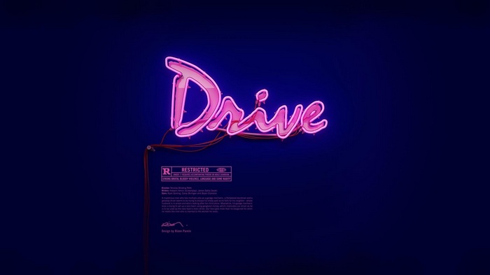Drive Neon Sign Movie Poster