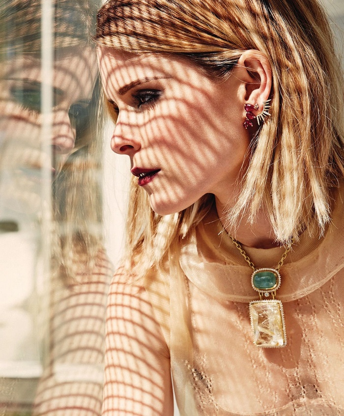 Kate Mara wearing jewelry