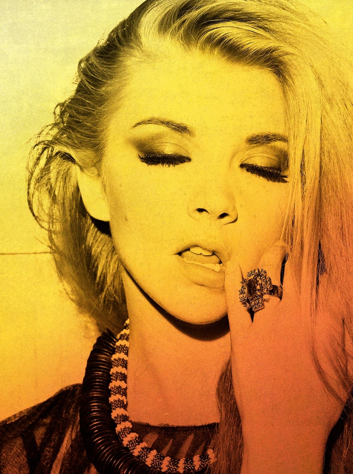 Natalie Dormer with a large ring on her finger