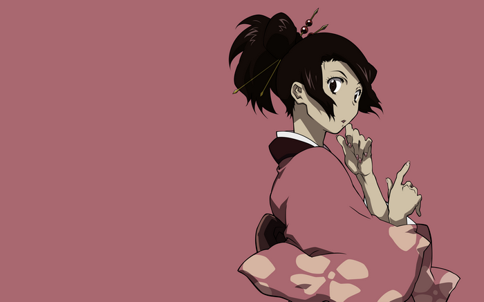 Fuu from Samurai Champloo in a pink kimono