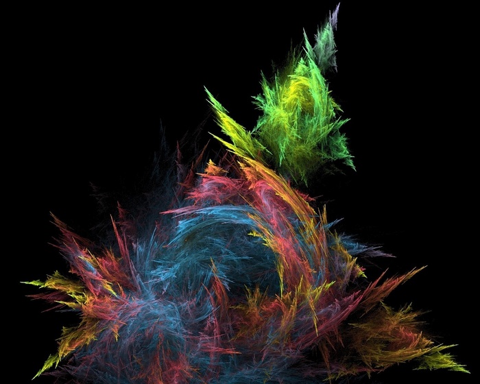 Abstract fractal art with vibrant colors