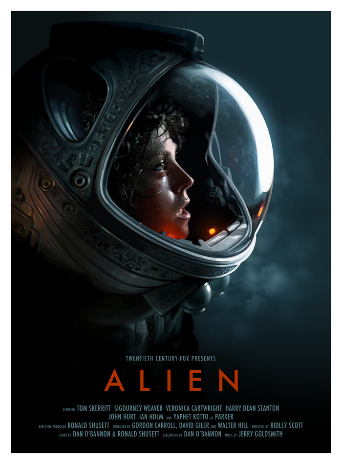 Alien Movie Poster with Sigourney Weaver
