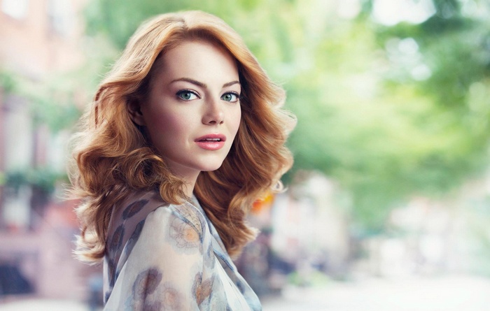 Emma Stone portrait outdoors