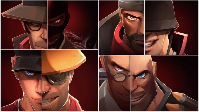 Team Fortress 2 characters collage