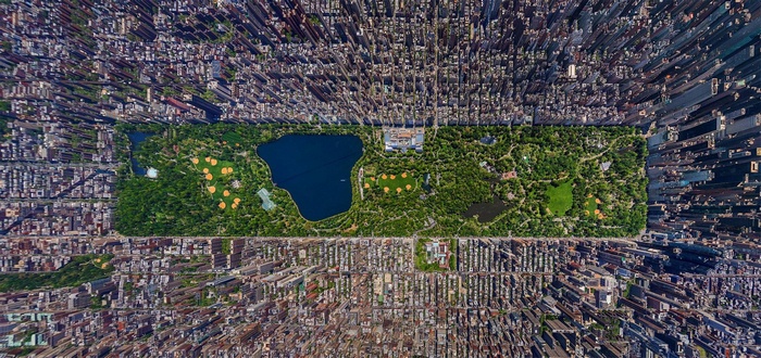 Aerial View of Central Park, New York City