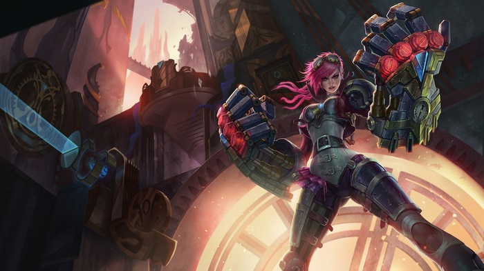 Vi from League of Legends with Hextech Gauntlets