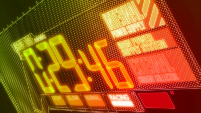 Neon Genesis Evangelion digital display with timer