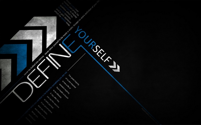 Define Yourself Typography Quote