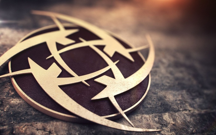Ninjas In Pyjamas logo on a textured surface