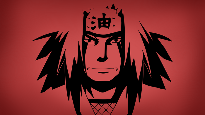 Jiraiya from Naruto Shippuden minimalist art