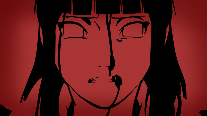 Hyuuga Hinata with blood on her face