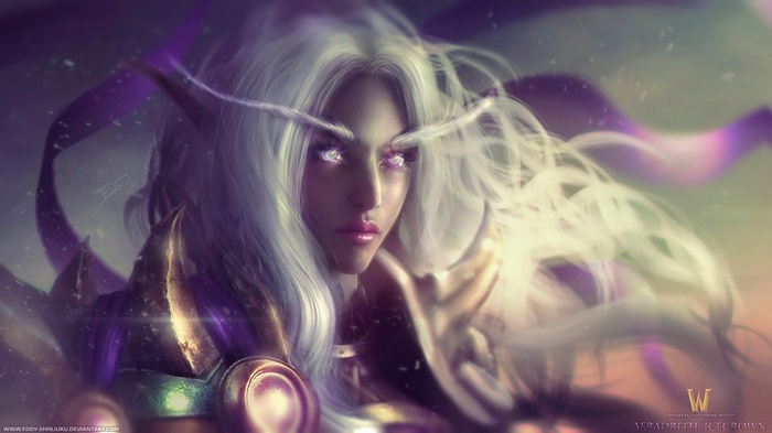 World of Warcraft Night Elf with Blonde Hair
