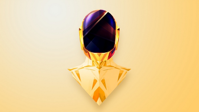 Daft Punk Helmet Abstract Art