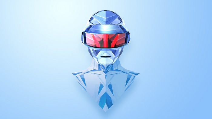Daft Punk Helmet Abstract Art