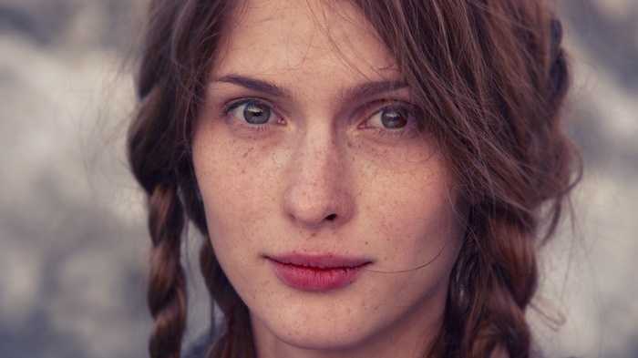 Svetlana Ivanova with Freckles and Braids