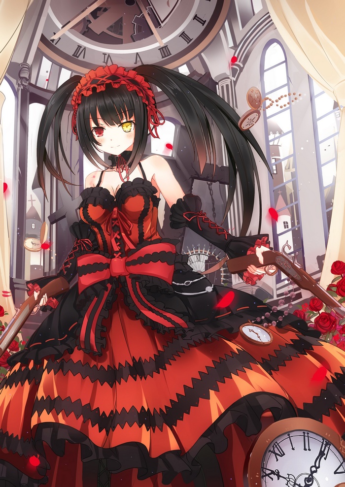 Tokisaki Kurumi from Date A Live with heterochromia