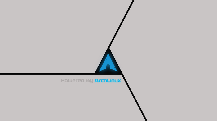 Arch Linux Logo on Minimalist Gray Background