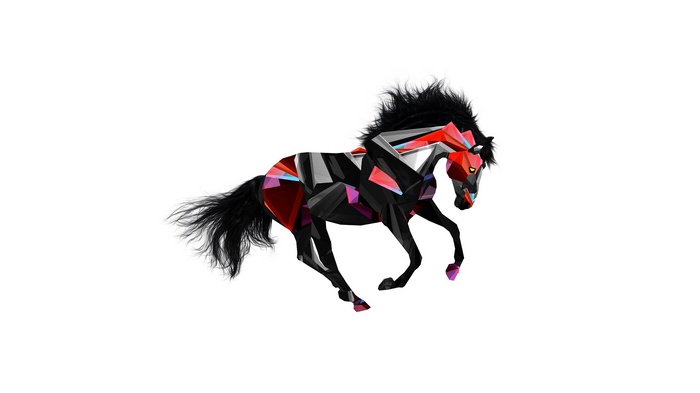 Geometric Horse Digital Art by Justin Maller