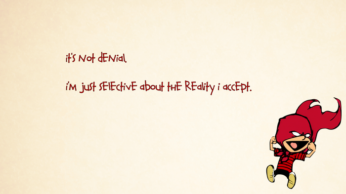 Calvin and Hobbes selective reality quote