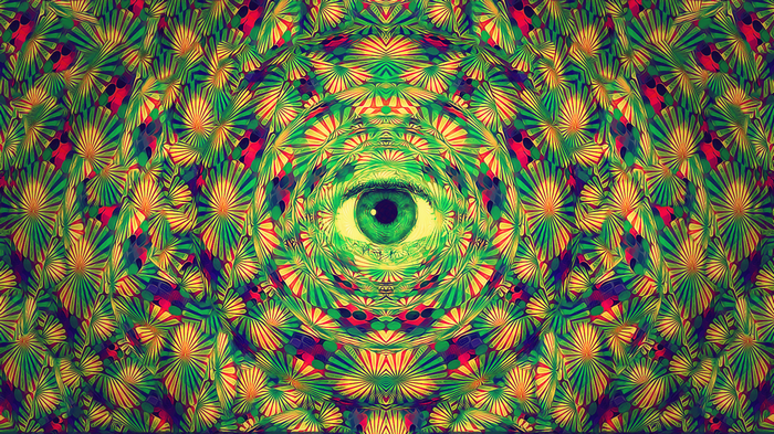 Aysamo psychedelic eye with abstract patterns