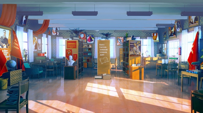 morning, library, Everlasting Summer, chair, literature