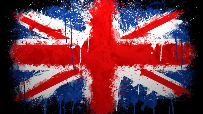 british flag, flag, UK, Union Jack, paint splatter
