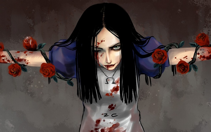Bloody Alice with Roses