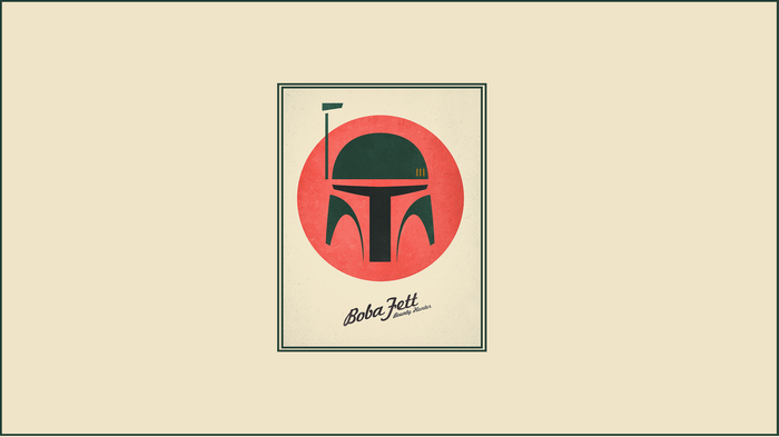 Boba Fett Helmet Minimalist Poster
