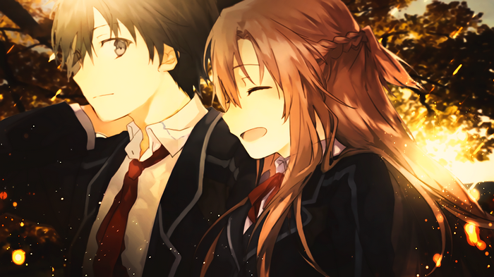 Kirigaya Kazuto and Yuuki Asuna from Sword Art Online