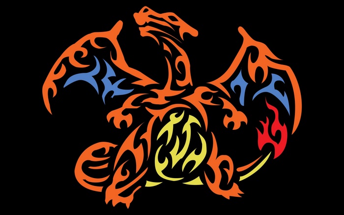 Tribal Charizard Pokémon Tattoo Design