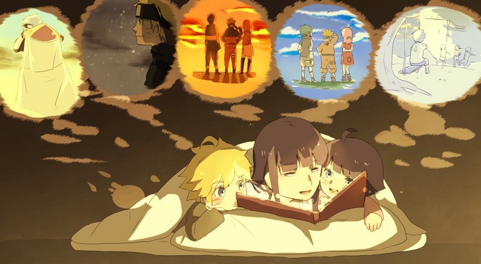 Naruto Shippuuden, Uzumaki Boruto, Hyuuga Hinata, Uzumaki Himawari, Uzumaki Naruto