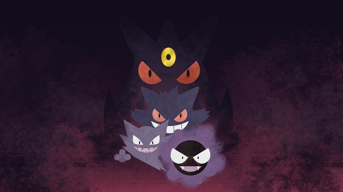Gastly, Haunter, Gengar, and Umbreon Pokémon
