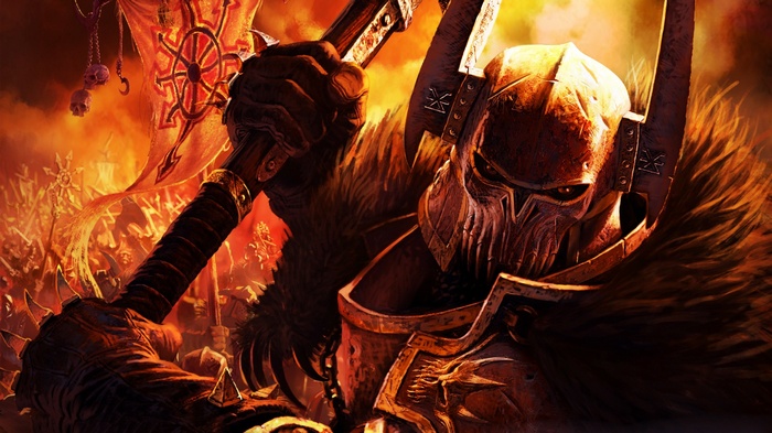 Warhammer Chaos Warrior with Banner