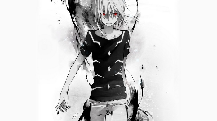 Accelerator with red eyes and dark energy