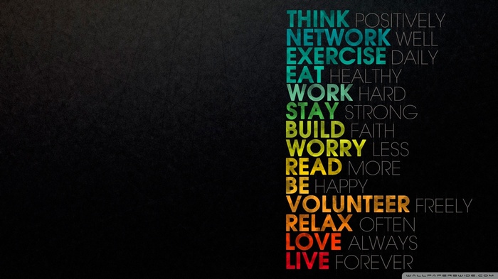 Motivational Typography with Colorful Words