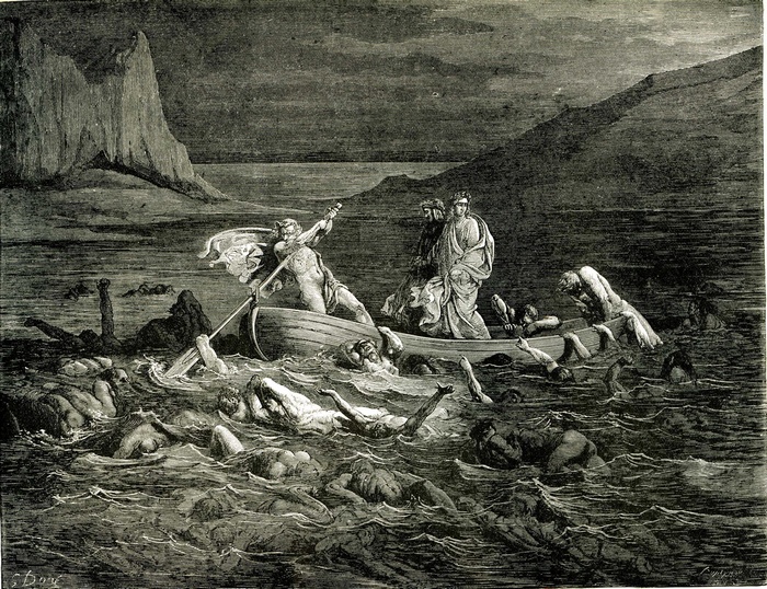 Dante and Virgil in the River Styx