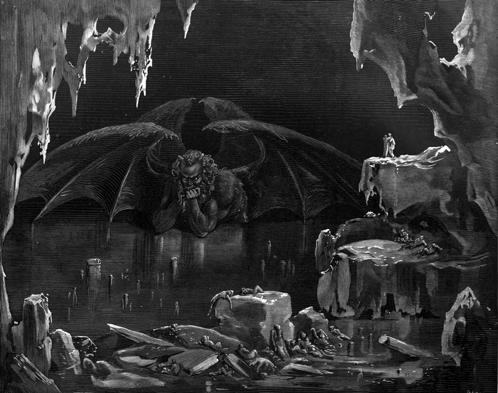 Dante's Inferno: Lucifer in the Ice of Cocytus