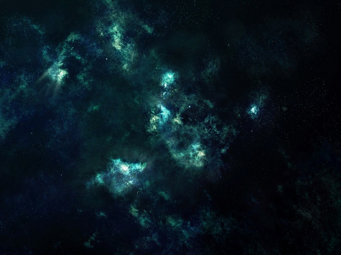 Space nebula with stars and cosmic dust
