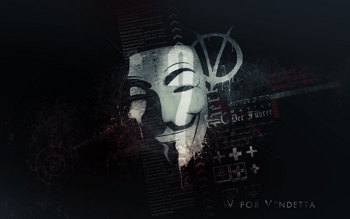 V for Vendetta Mask and Symbol