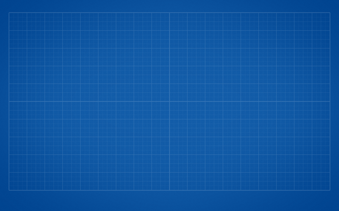 Blueprint grid on a blue background