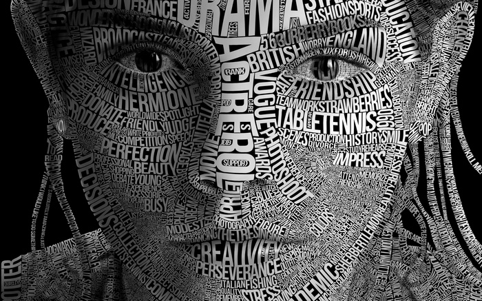 Emma Watson typographic portrait