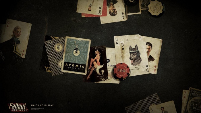 Fallout: New Vegas playing cards and chips