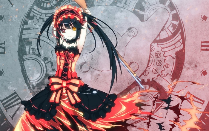 Tokisaki Kurumi from Date A Live with a rifle